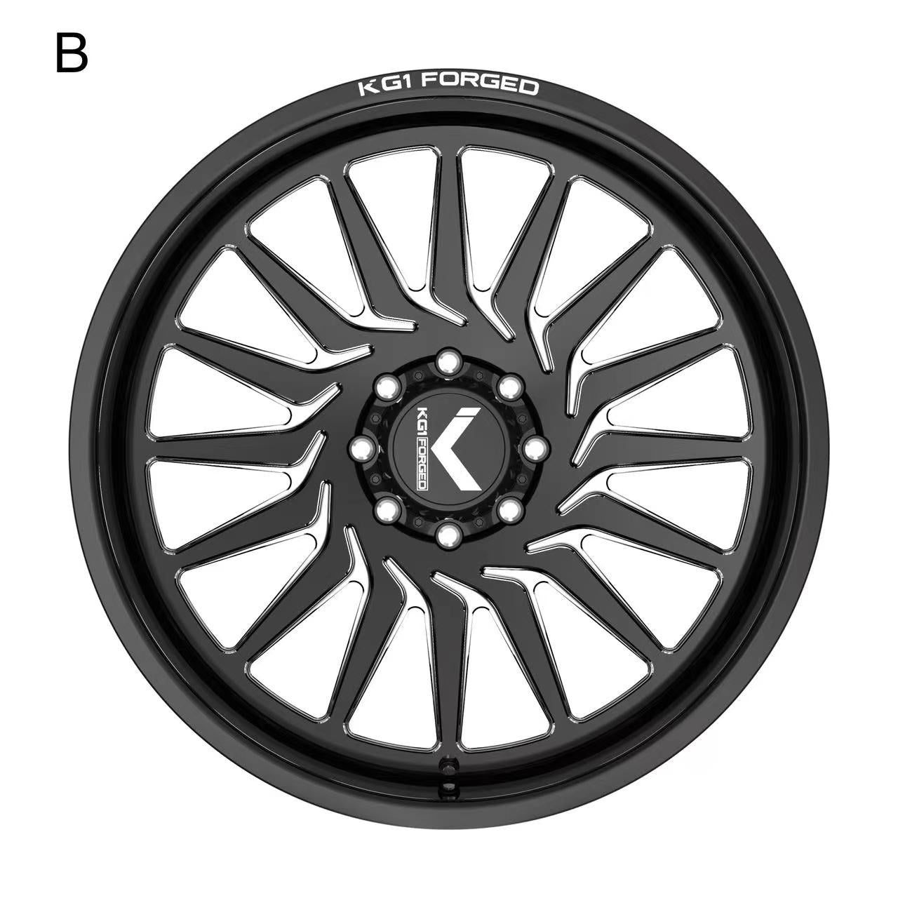 KG1 TORSION CUSTOM WHEEL GLOSS BLACK MILLED
