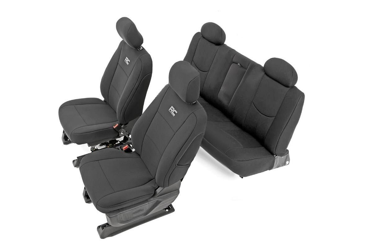 Rough Country Seat Covers | FR 40/20/40 & Rear | Chevy/GMC 1500 (14-18 & Classic)
