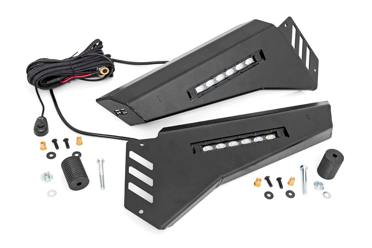 Rough Country Bumper Wings | No Stinger | 6" Led Combo | Honda Pioneer 1000