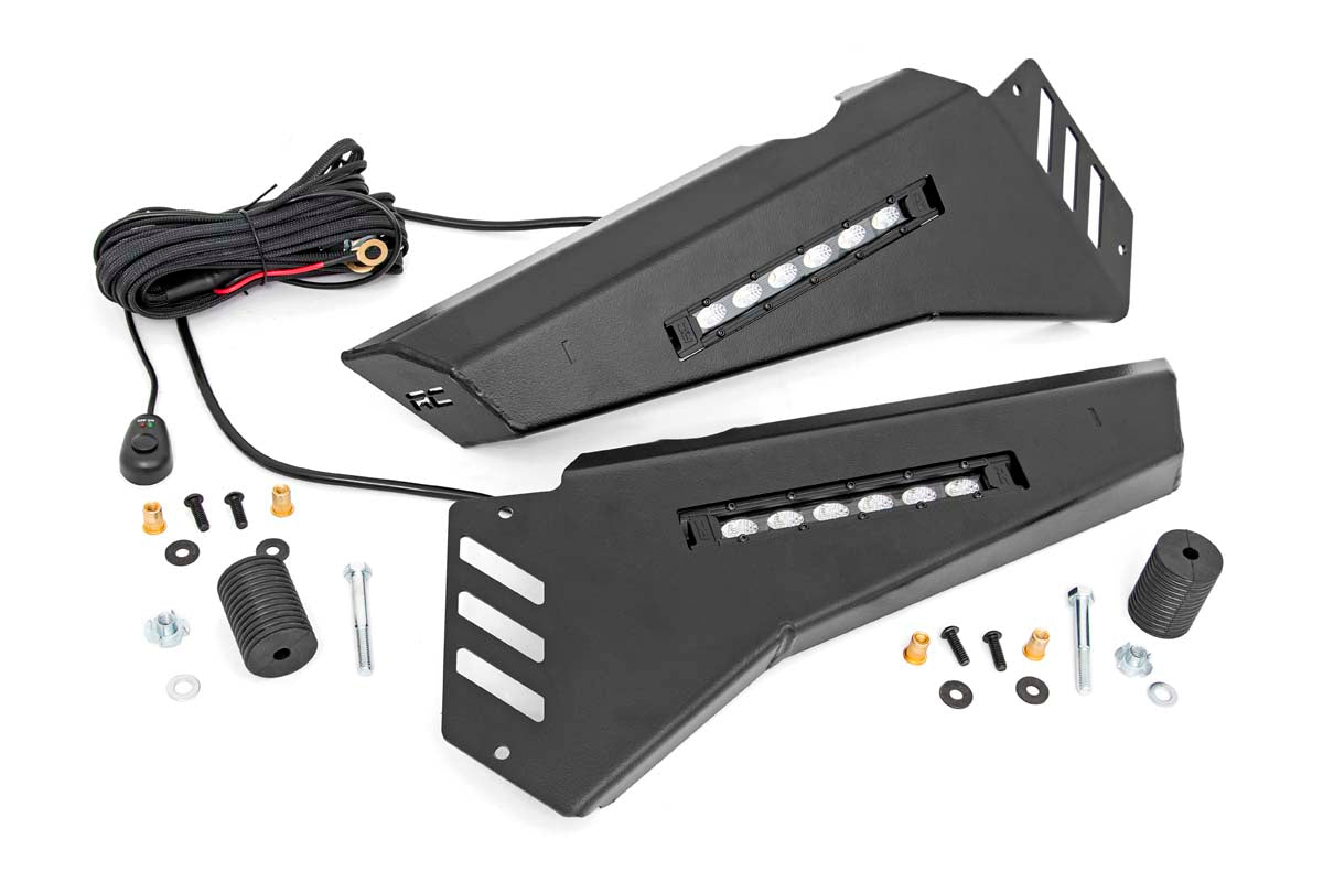 Rough Country Bumper Wings | Stinger | 6" Led Combo | Honda Pioneer 1000