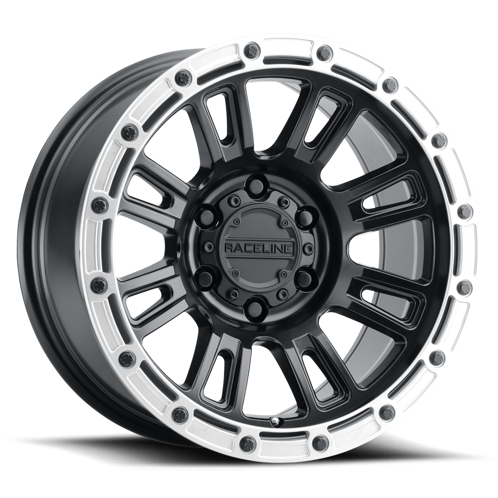 Raceline 956 Compass wheel Satin Black w/ Silver Ring