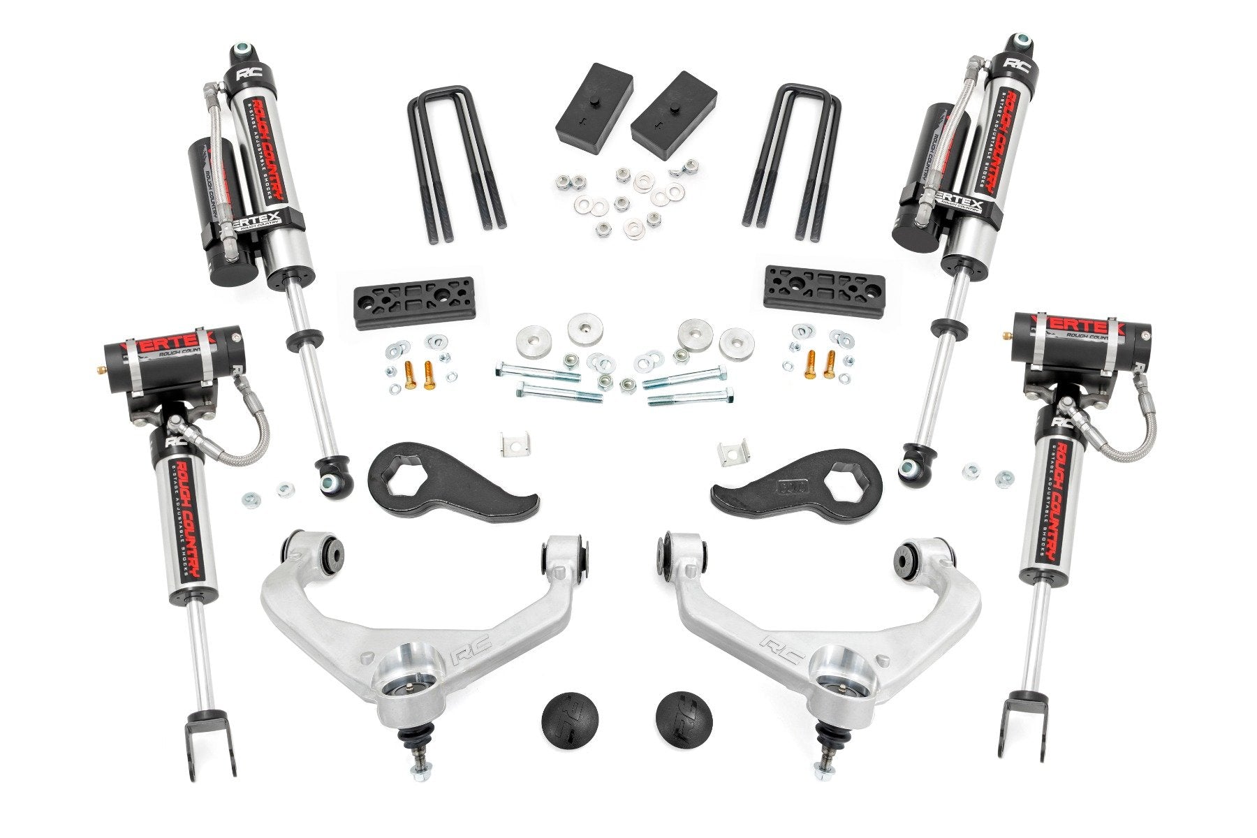 Rough Country 3 Inch Lift Kit | Vertex | w/ Overloads | Chevy/GMC 2500HD/3500HD (20-26)