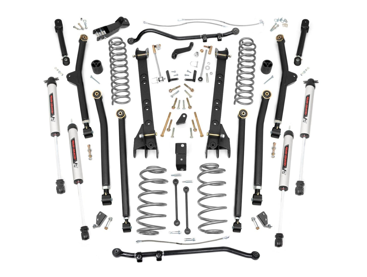 Rough Country 4 Inch Lift Kit | Long Arm | V2 | Jeep Wrangler TJ 4WD (1997-2006)