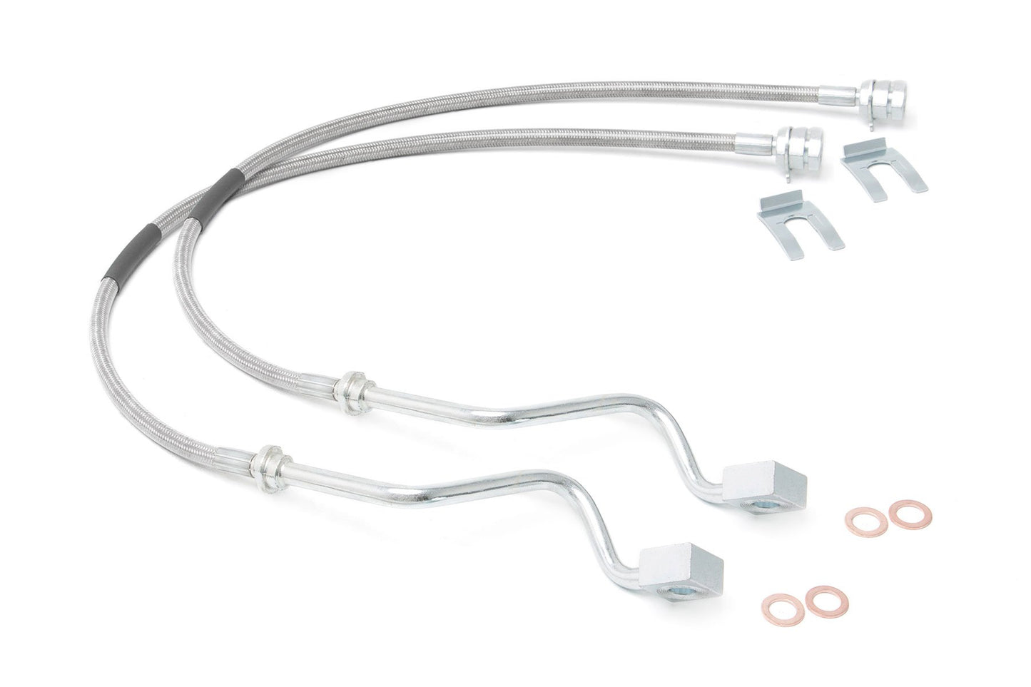 Rough Country Brake Lines | Stainless | FR | 4-8 Inch Lift | Ford F-250/F-350 Super Duty (99-04)