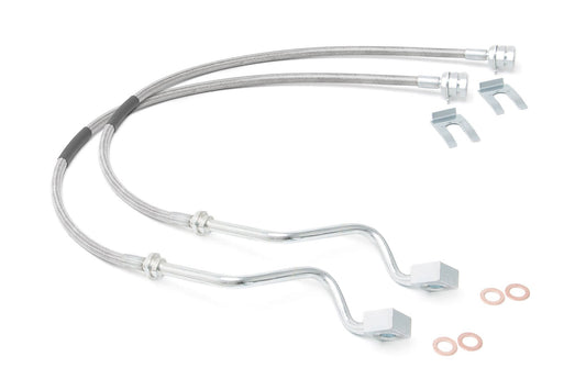 Rough Country Brake Lines | Stainless | FR | 4-8 Inch Lift | Ford F-250/F-350 Super Duty (99-04)