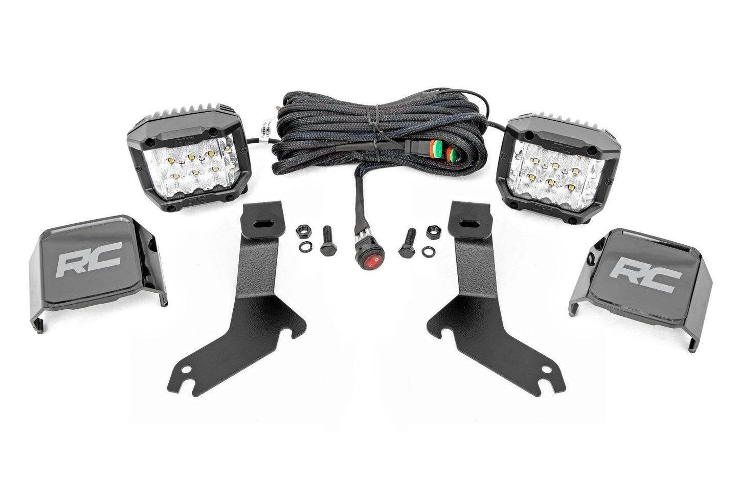 Rough Country LED Light Kit | Ditch Mount |  3" OSRAM | Wide | Chevy Silverado 1500 (99-06)/Tahoe (00-06)