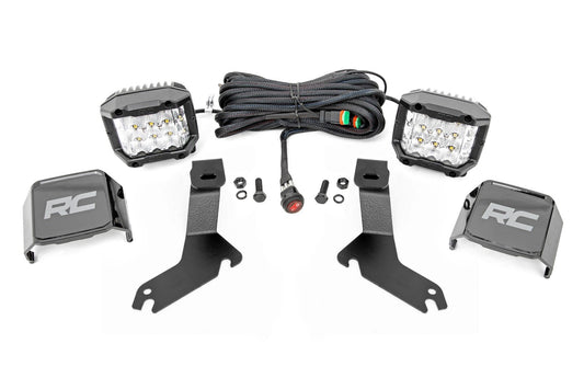 Rough Country LED Light Kit | Ditch Mount |  3" OSRAM | Wide | Chevy Silverado 1500 (99-06)/Tahoe (00-06)