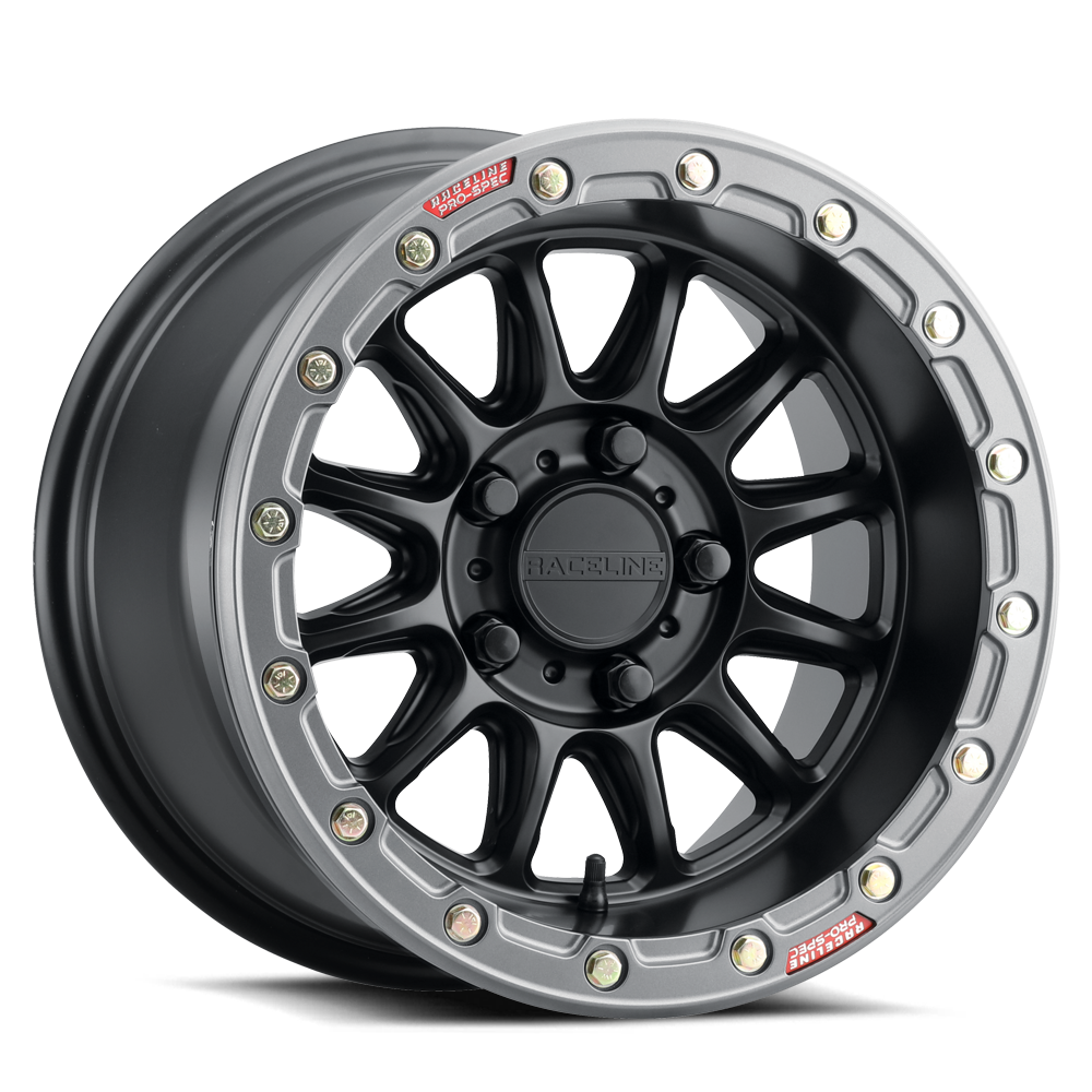 Raceline A14 Alpha wheel Black w/ Gunmetal Ring