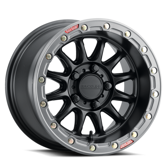Raceline A14 Alpha wheel Black w/ Gunmetal Ring
