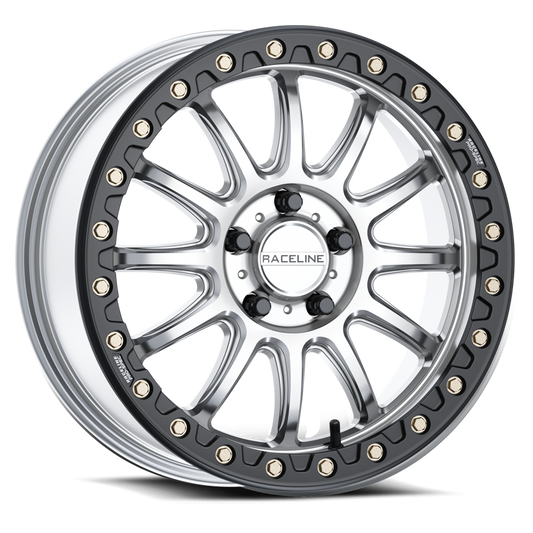 Raceline A14 Alpha wheel Hyper Silver w/ Black Ring
