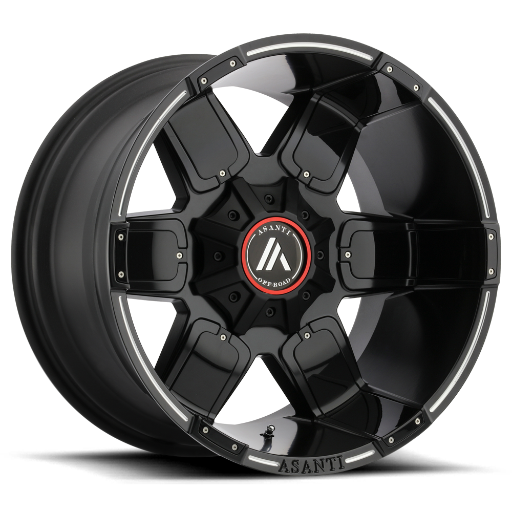 Asanti Off Road AB811 WARTHOG SATIN BLACK MILLED