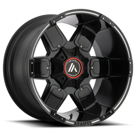 Asanti Off Road AB811 WARTHOG SATIN BLACK MILLED