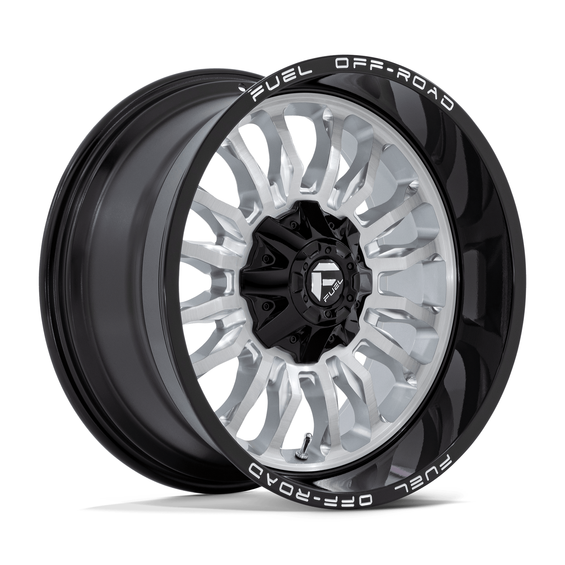 Fuel D798 ARC SILVER BRUSHED FACE WITH MILLED BLACK LIP