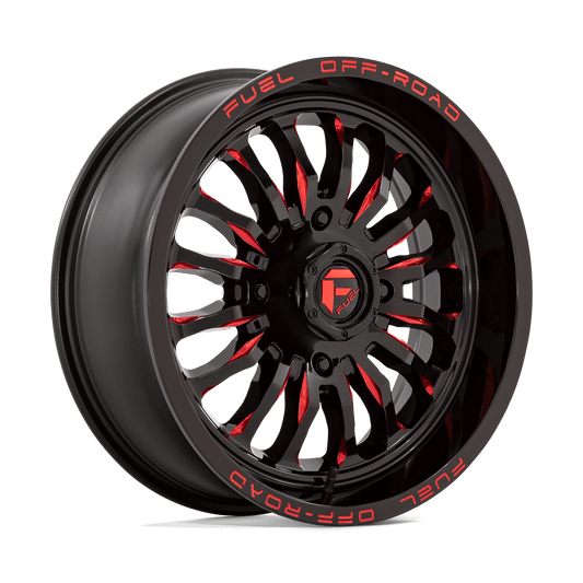 Fuel UTV D822 ARC UTV GLOSS BLACK MILLED RED