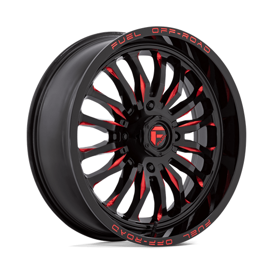 Fuel UTV D822 ARC UTV GLOSS BLACK MILLED RED