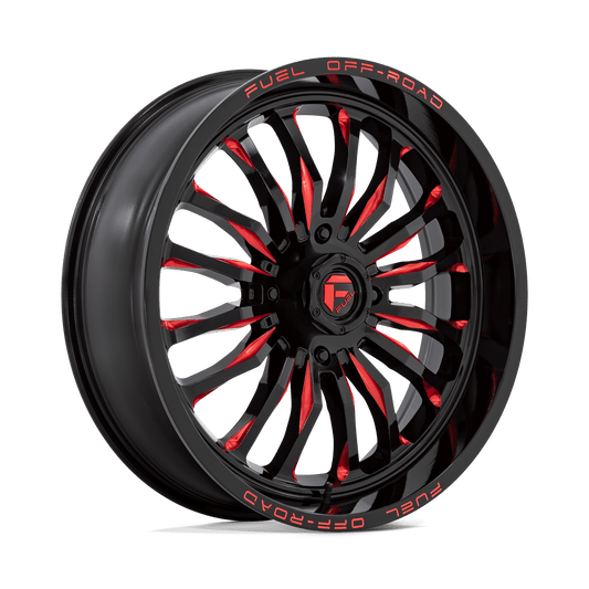 Fuel UTV D822 ARC UTV GLOSS BLACK MILLED RED
