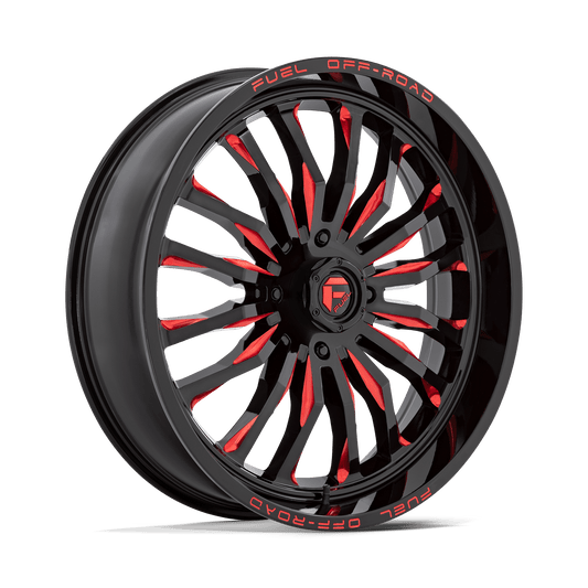 Fuel UTV D822 ARC UTV GLOSS BLACK MILLED RED