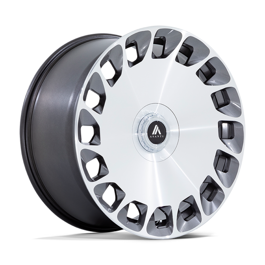 Asanti Black AB045 ARISTOCRAT GLOSS PLATINUM WITH BRIGHT MACHINED FACE