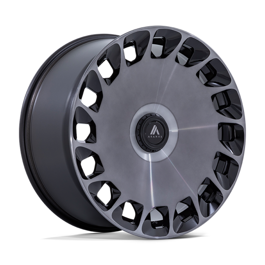 Asanti Black AB045 ARISTOCRAT GLOSS BLACK MACHINED FACE WITH DDT
