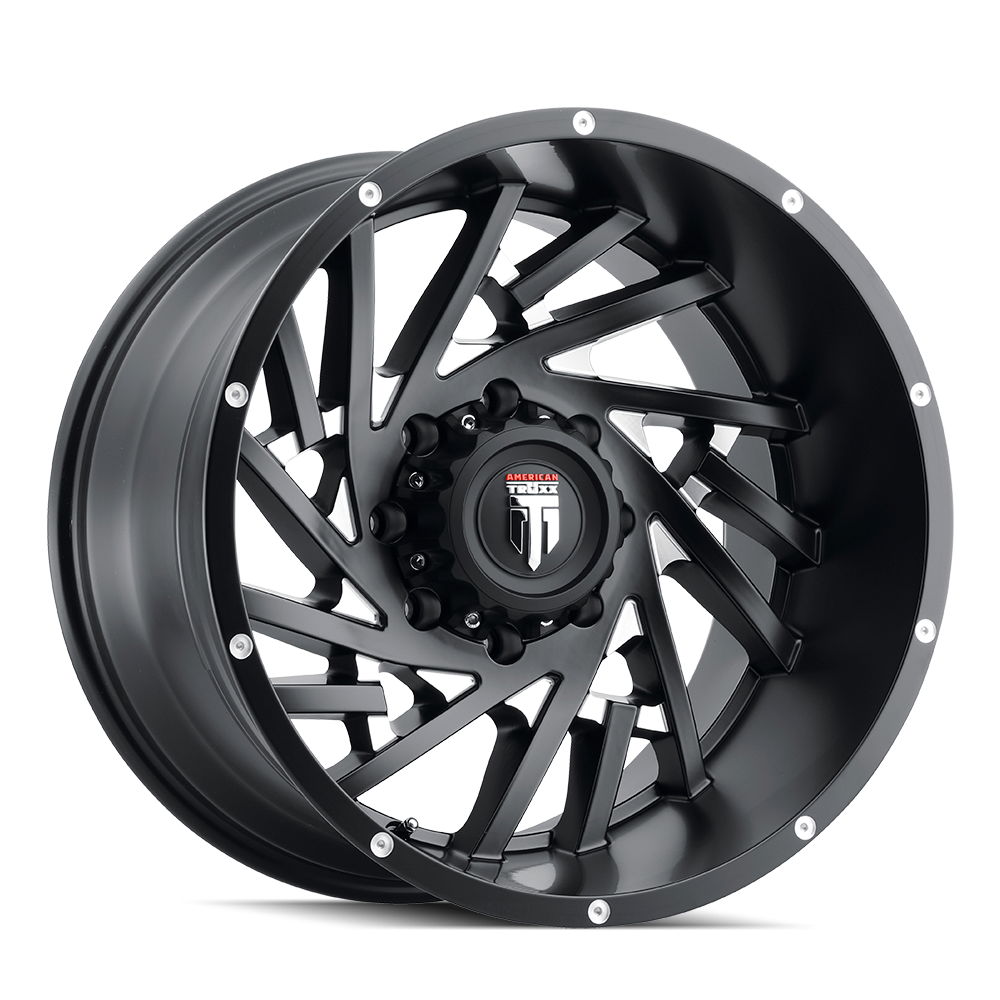 AMERICAN TRUXX WEB SATIN BLACK MILLED