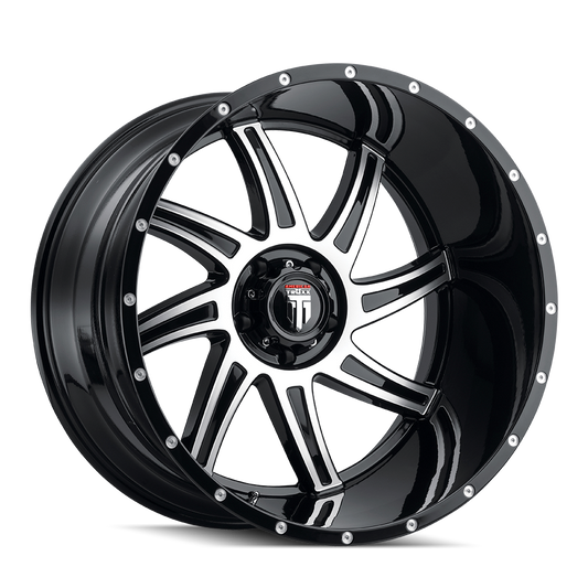 AMERICAN TRUXX VORTEX GLOSS BLACK MACHINED