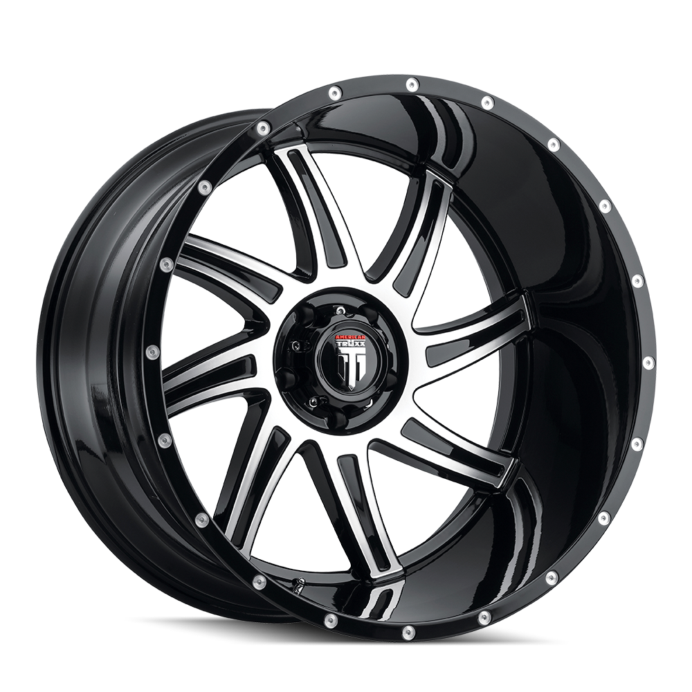 AMERICAN TRUXX VORTEX GLOSS BLACK MACHINED