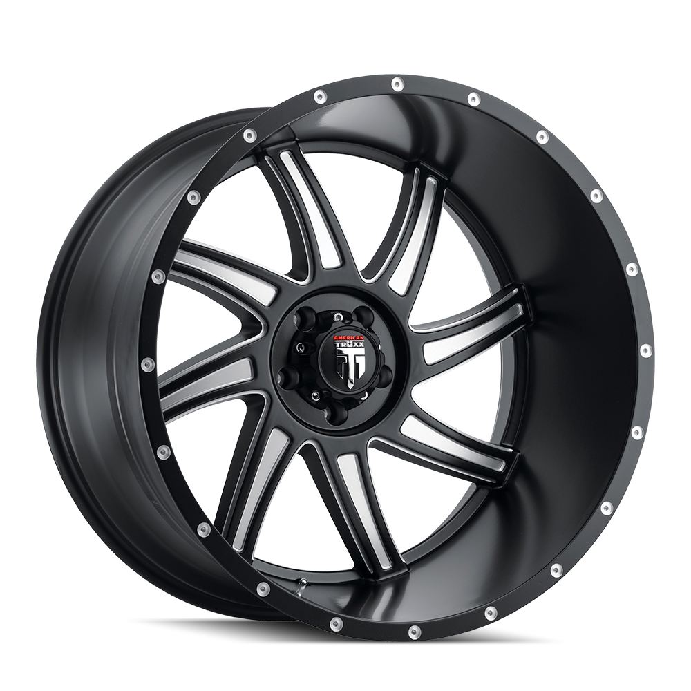 AMERICAN TRUXX VORTEX SATIN BLACK MILLED