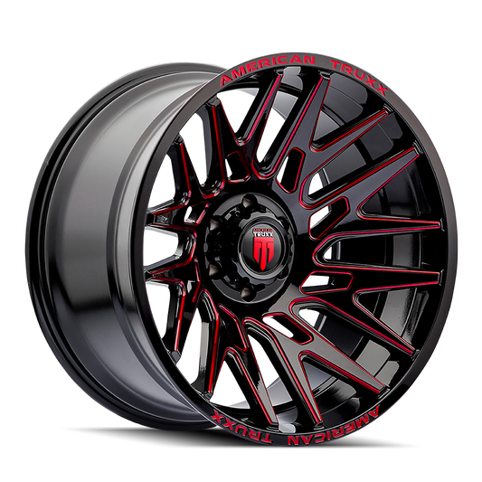 AMERICAN TRUXX EVOLUTION GLOSS BLACK PRIZM RED