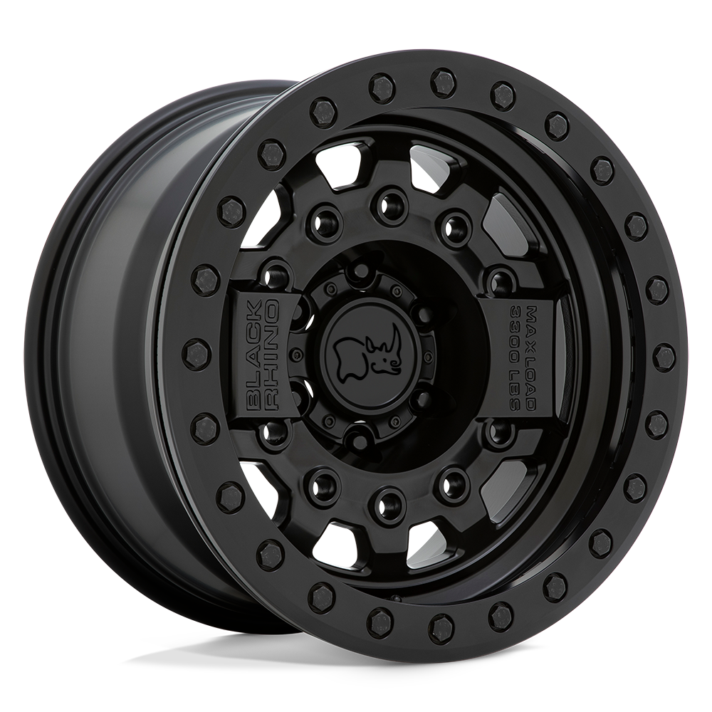 Black Rhino Hard Alloys AVENGER BEADLOCK MATTE BLACK W/ BLACK HARDWARE
