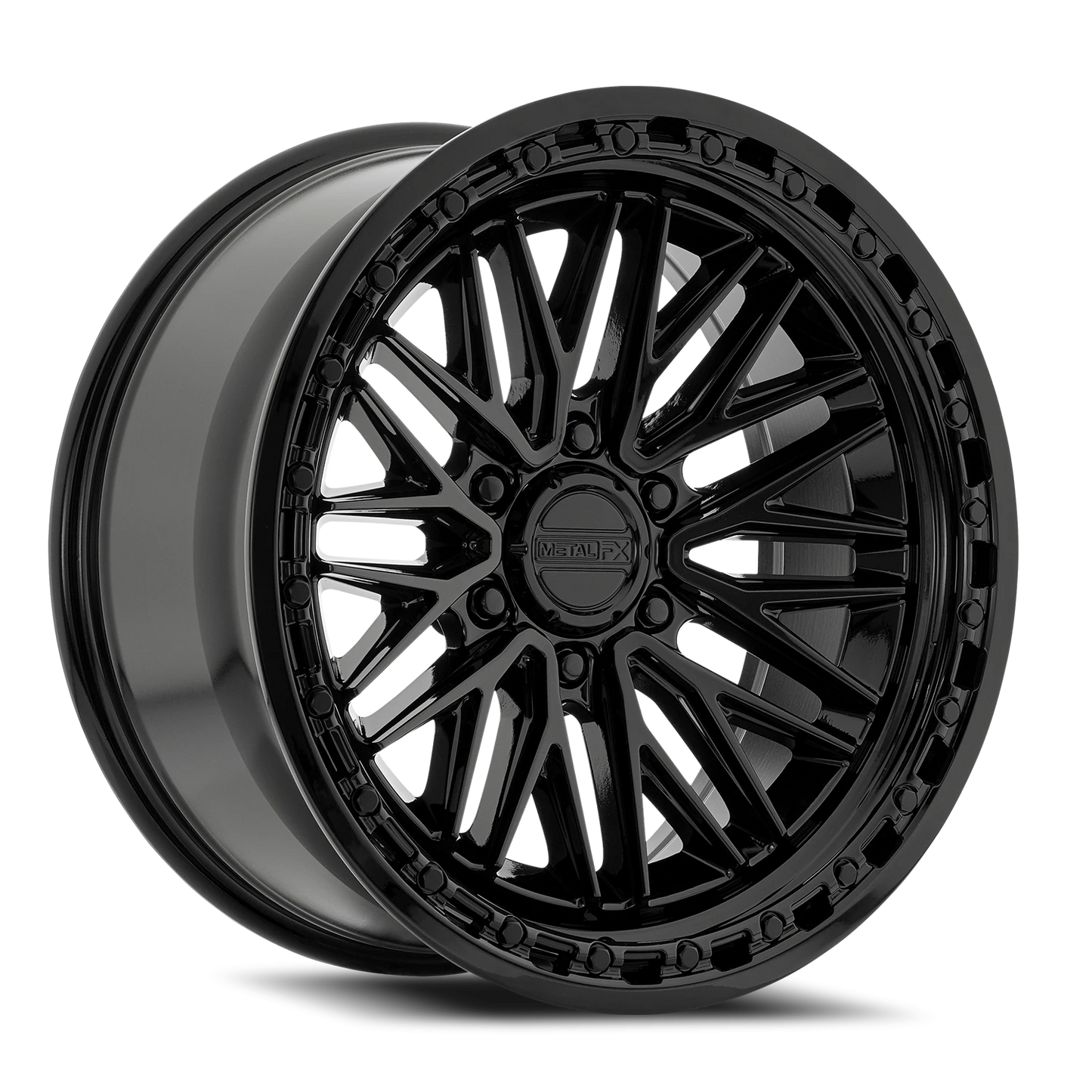 Metal-FX Alpha Truck Wheel Glossy Black