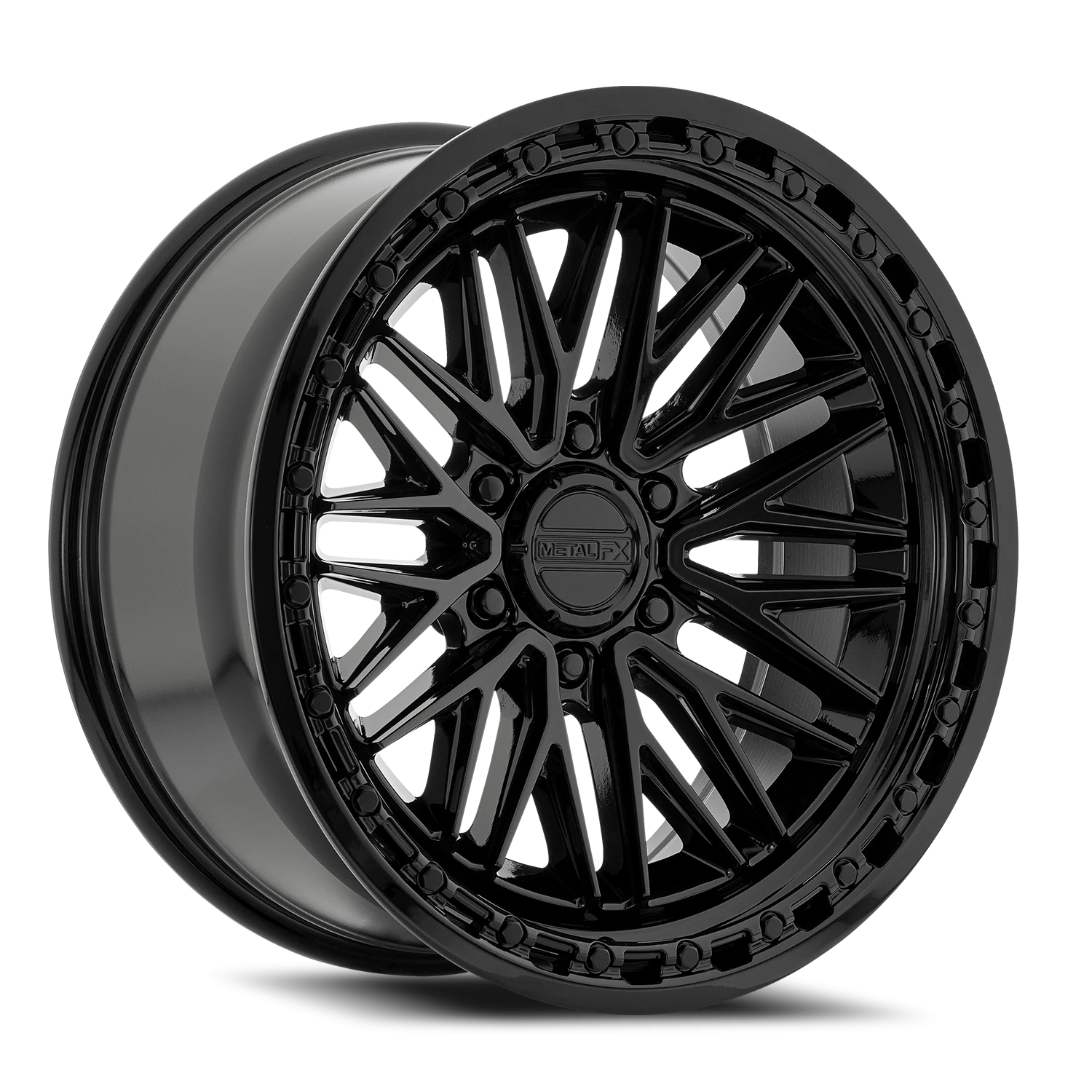 Metal-FX Alpha Truck Wheel Glossy Black