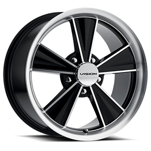 VISION DAZZLE CUSTOM WHEEL Gloss Black Mirror Machined Face