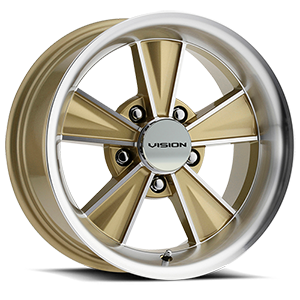VISION DAZZLER CUSTOM WHEEL Gold Mirror Machined Face
