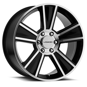 VISION STUNNER CUSTOM WHEEL Gloss Black Machined Face