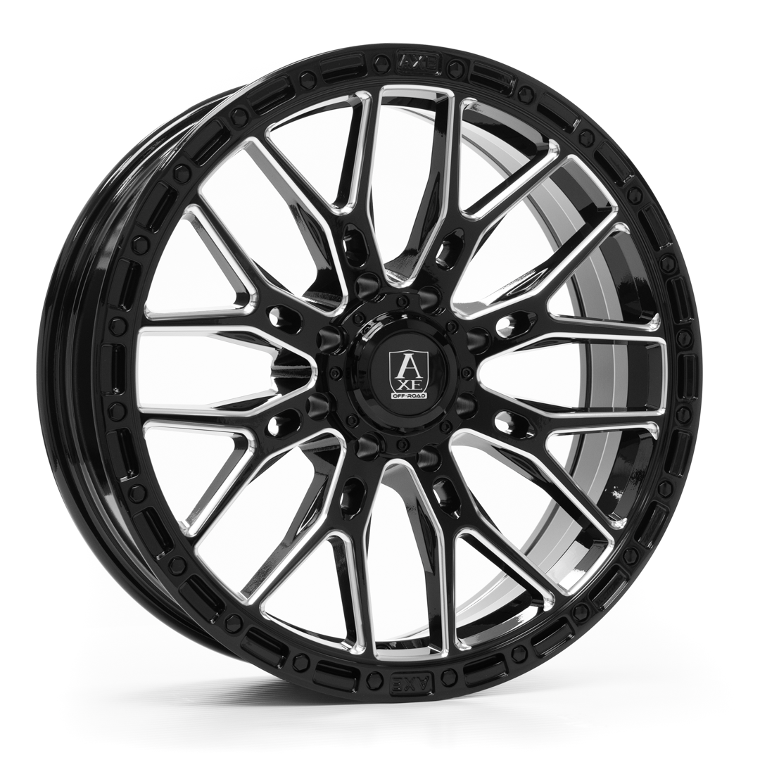 Axe ATLAS UTV Custom Wheel Gloss Black Milled