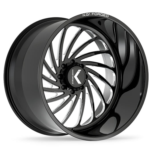 KG1 BENDER CUSTOM WHEEL GLOSS BLACK MILLED