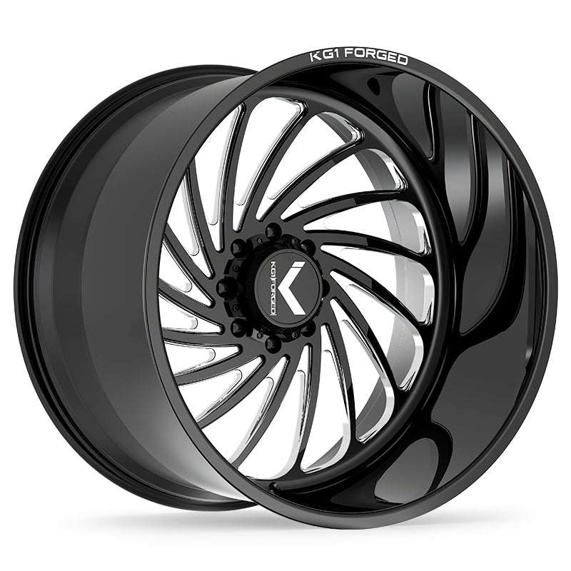 KG1 BENDER CUSTOM WHEEL GLOSS BLACK MILLED