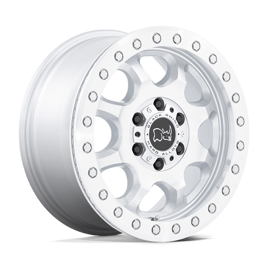 Black Rhino Hard Alloys VENTURE BEADLOCK GLOSS SILVER WITH MACHINED FACE