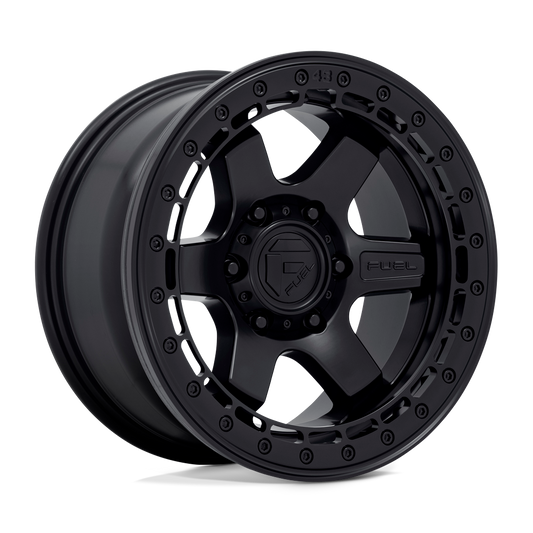 Fuel D122 BLOCK BEADLOCK MATTE BLACK WITH MATTE BLACK RING