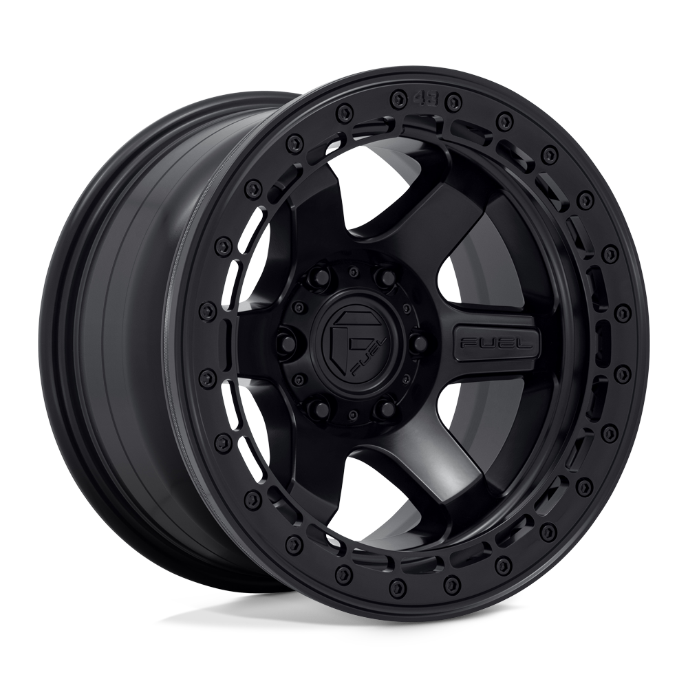 Fuel D122 BLOCK BEADLOCK MATTE BLACK WITH MATTE BLACK RING