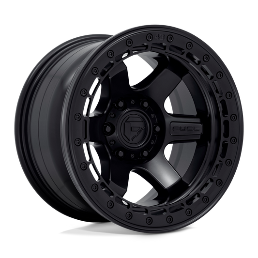 Fuel D122 BLOCK BEADLOCK MATTE BLACK WITH MATTE BLACK RING