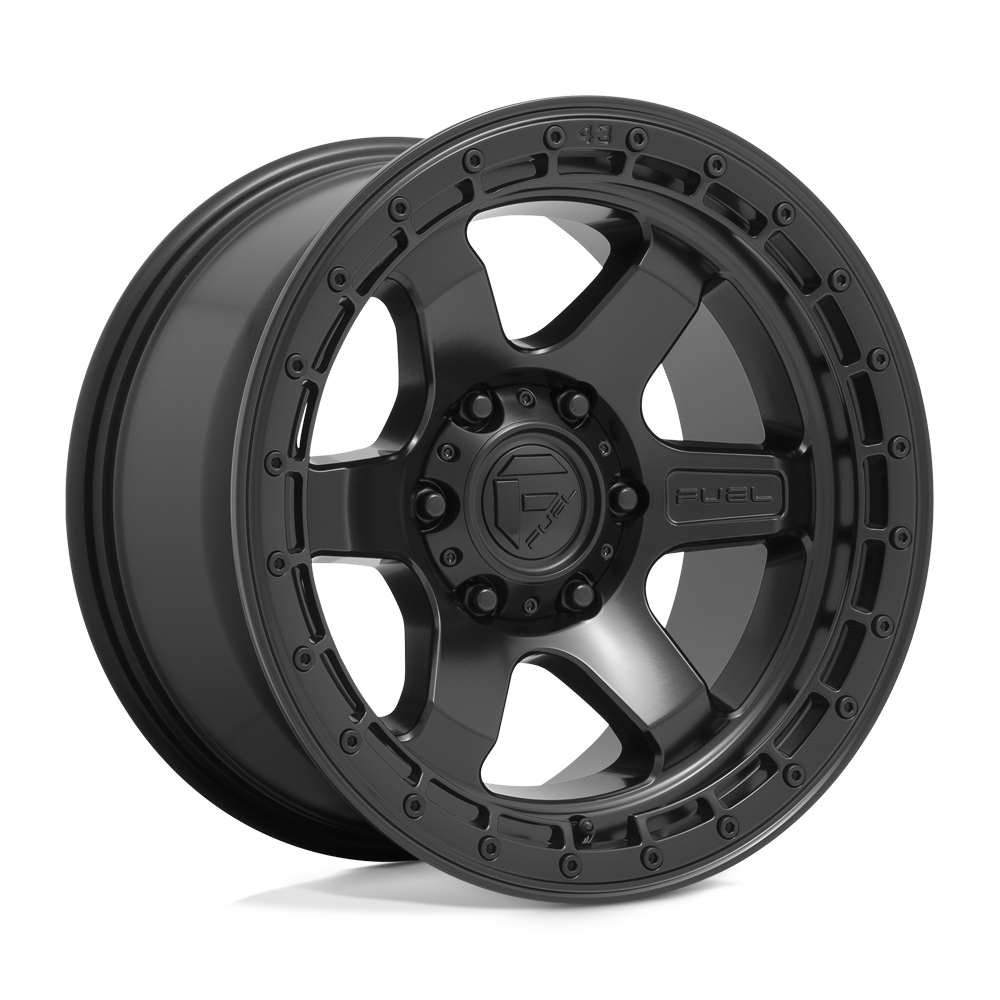 Fuel D750 BLOCK MATTE BLACK WITH BLACK RING
