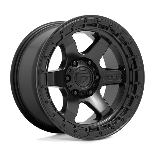 Fuel D750 BLOCK MATTE BLACK WITH BLACK RING