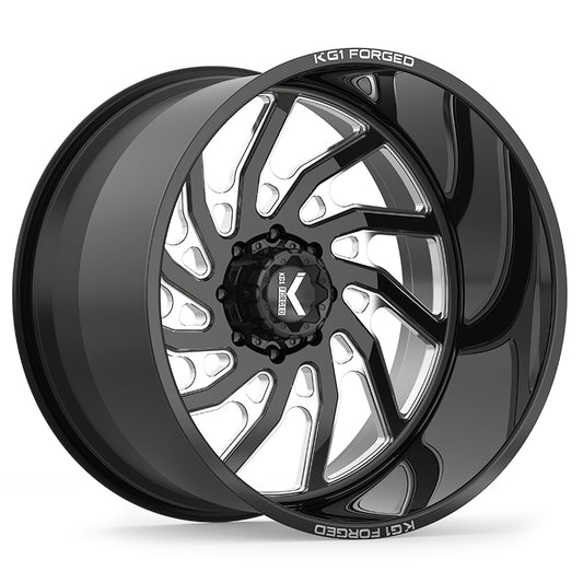 KG1 BOUNTY CUSTOM WHEEL GLOSS BLACK MILLED