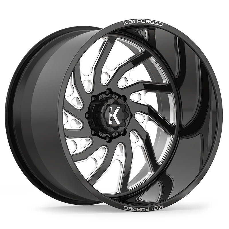 KG1 BOUNTY CUSTOM WHEEL GLOSS BLACK MILLED