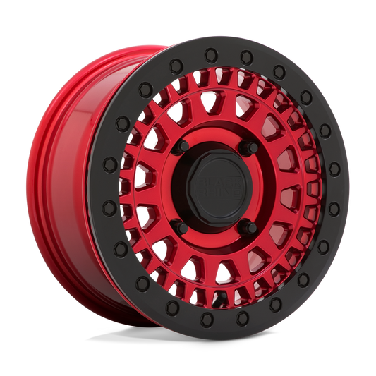 Black Rhino Hard Alloys - UTV PARKER UTV BEADLOCK CANDY RED WITH BLACK BEAD RING