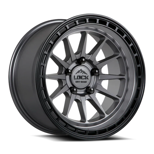 LOCK OFF-ROAD BAJA WHEELS MATTE GRAY W/MATTE BLACK RING