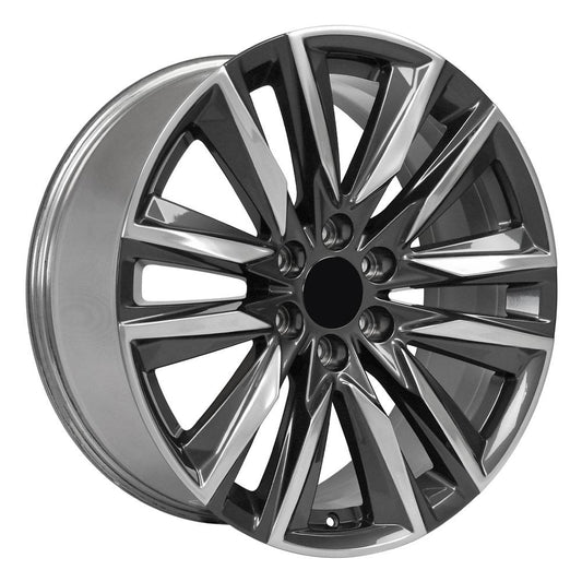 OE WHEELS CA91 22x9 6X139.7 28 GUNMETAL WITH POLISHED FACE