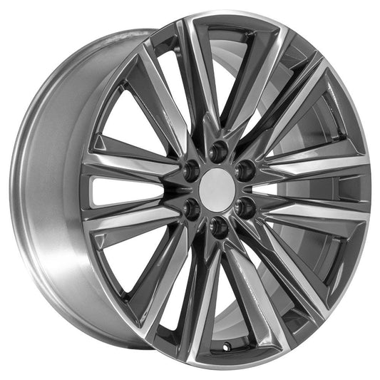 OE WHEELS CA91 24x10 6X139.7 28 GUNMETAL WITH POLISHED FACE