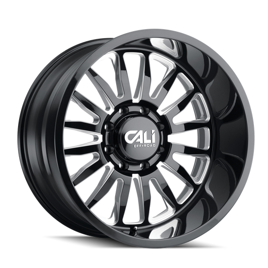 Cali Off-Road Summit 9110 Custom Wheel Gloss Black Milled Spokes